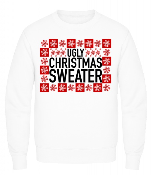 Ugly Christmas Sweater - Pánska mikina AWDis - Biela - Predné