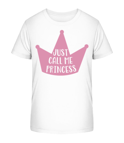 Call Me Princess - Detské bio tričko Stanley Stella - Biela - Predné