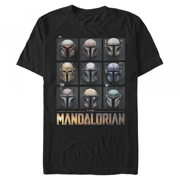 Star Wars - Mandalorián - Mandalorian Mando Helmet Boxup - Pánske Tričko - Čierna - Predné