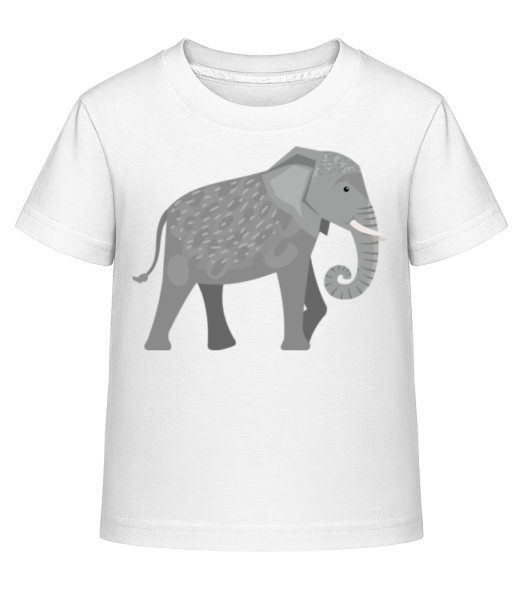 Elephant - Detské Shirtinator tričko - Biela - Predné