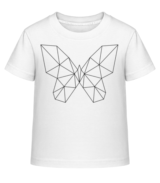 polygón Butterfly - Detské Shirtinator tričko - Biela - Predné