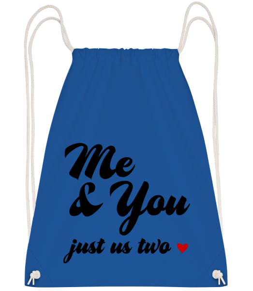Me & You - Just Us Two - Drawstring batoh so šnúrkami - Kráľovská modrá - Predné