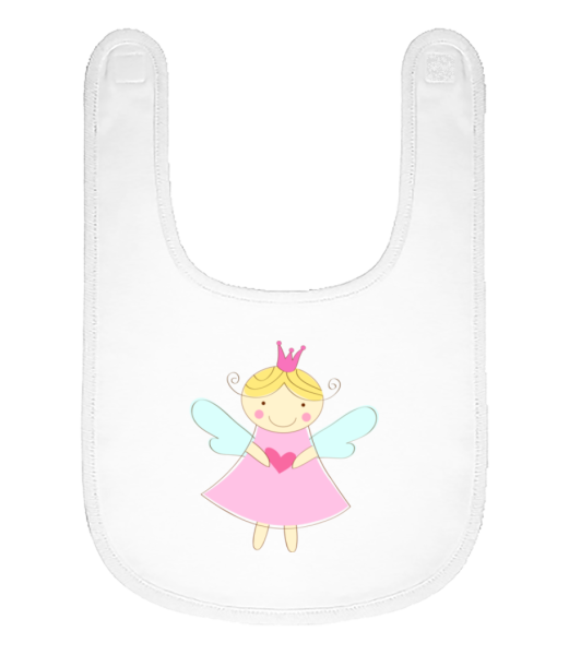 Little Fairy Princess - Bio detský podbradnik - Biela - Predné