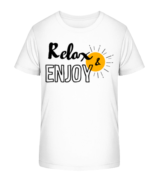 Relax Enjoy - Detské bio tričko Stanley Stella - Biela - Predné