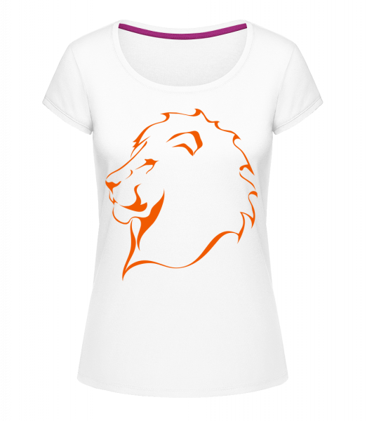 Lion - Megan dámske tričko s okrúhlym výstrihom - Biela - Predné