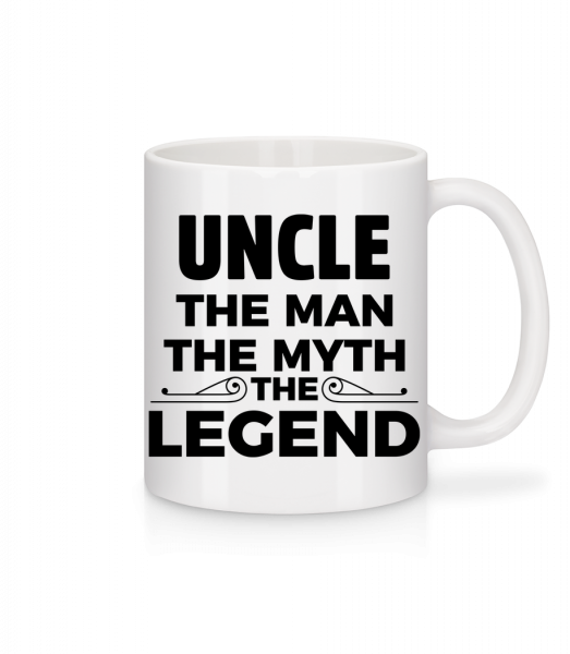 Uncle The Man The Legend - Keramický hrnček - Biela - Predné