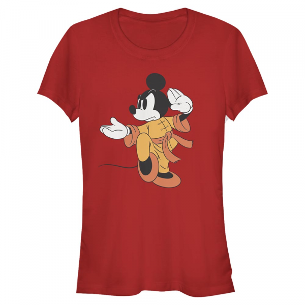 Disney Classics - Mickey Mouse - Mickey Mouse Kung Fu Mickey - Dámske Tričko - Červená - Predné