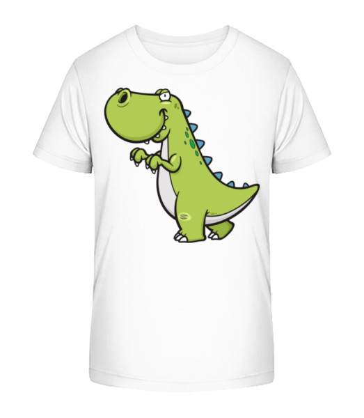 Funny Cartoon Dinosaur - Detské bio tričko Stanley Stella - Biela - Predné