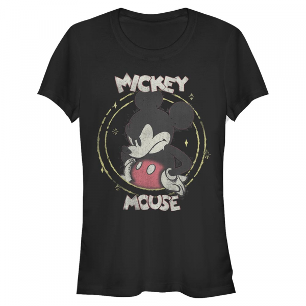 Disney Classics - Mickey Mouse - Mickey Gritty - Dámske Tričko - Čierna - Predné
