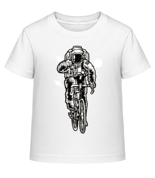 Astronaut Bicycle - Detské Shirtinator tričko - Biela - Predné