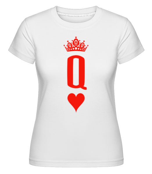 Poker Queen -  Shirtinator tričko pre dámy - Biela - Predné