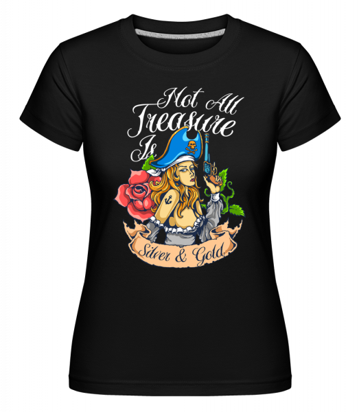 Pirate Tale -  Shirtinator tričko pre dámy - Čierna - Predné