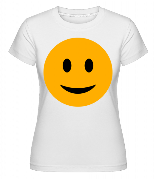 šťastný Smiley -  Shirtinator tričko pre dámy - Biela - Predné