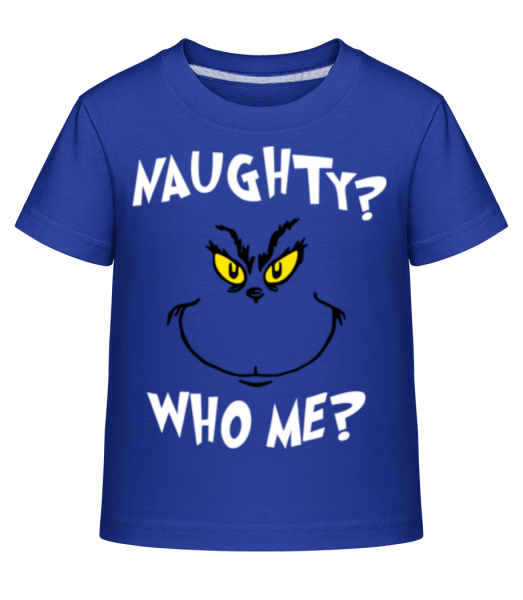 Naughty Who Me? - Detské Shirtinator tričko - Kráľovská modrá - Predné