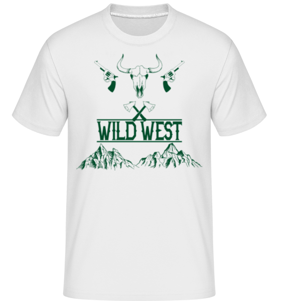 Wild West Icon Green -  Shirtinator tričko pre pánov - Biela - Predné