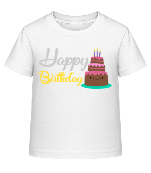 Happy Birthday Candles - Detské Shirtinator tričko - Biela - Predné
