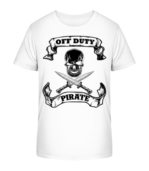 Off Duty Pirate - Detské bio tričko Stanley Stella - Biela - Predné