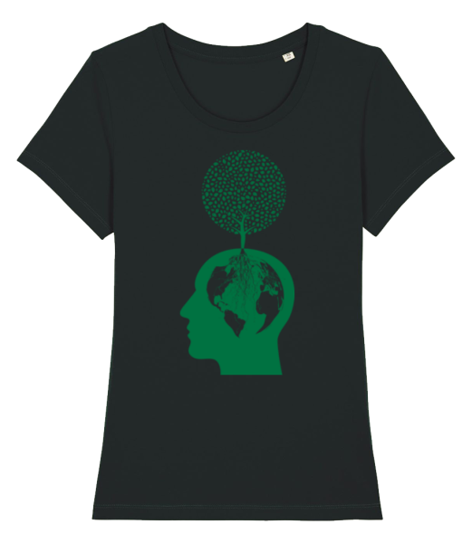 Príroda a životné prostredie Vedúci - Dámske bio tričko Stanley Stella - Čierna - Predné