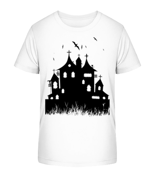 Castle Halloween - Detské bio tričko Stanley Stella - Biela - Predné
