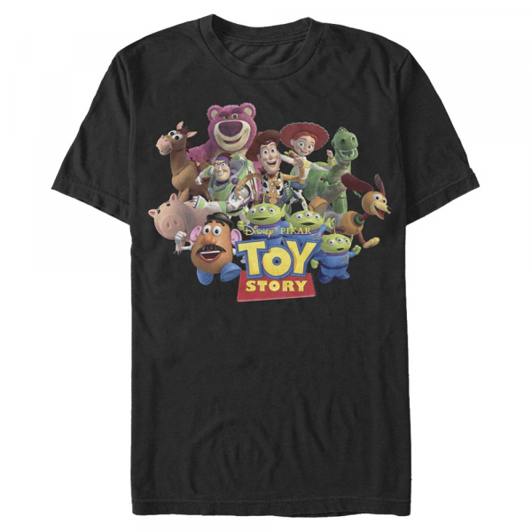 Pixar - Toy Story - Skupina Running Team - Pánske Tričko - Čierna - Predné