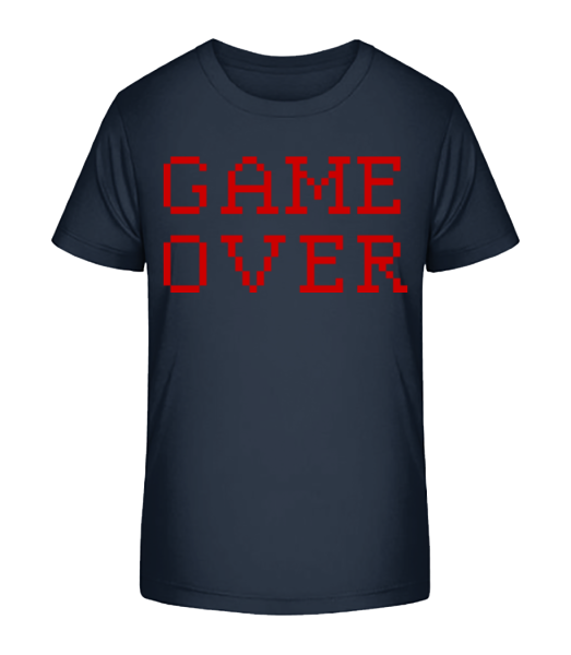 Game Over Pixel - Detské bio tričko Stanley Stella - Namornícka modrá - Predné
