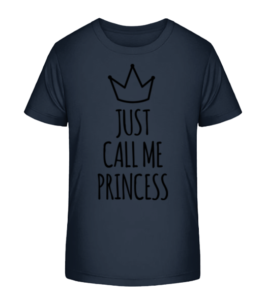 Just Call Me Princess - Detské bio tričko Stanley Stella - Namornícka modrá - Predné