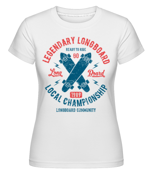 Legendary Longboard -  Shirtinator tričko pre dámy - Biela - Predné