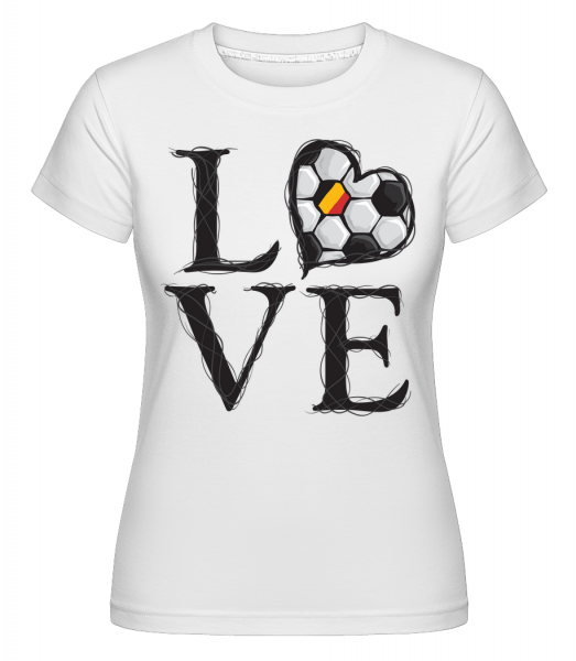 Football Love Belgium -  Shirtinator tričko pre dámy - Biela - Predné