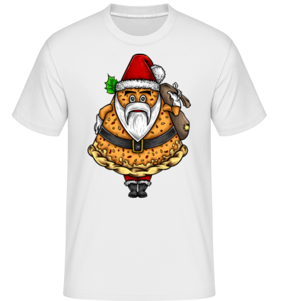 Pizza Santa Claus -  Shirtinator tričko pre pánov - Biela - Predné