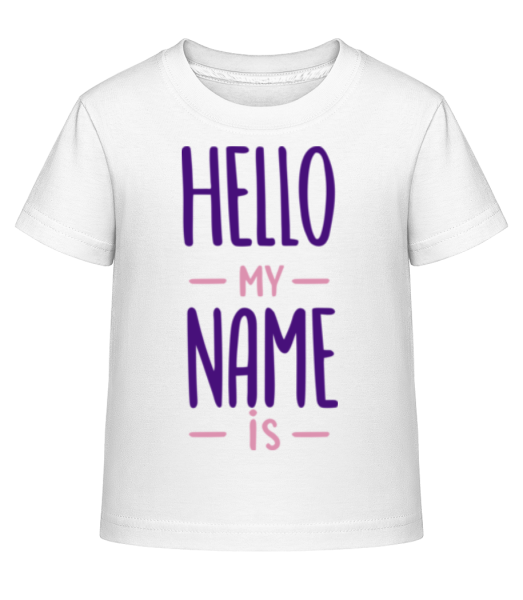 Hello My Name Is - Detské Shirtinator tričko - Biela - Predné