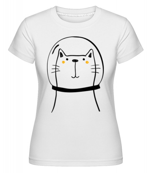 space Katza -  Shirtinator tričko pre dámy - Biela - Predné