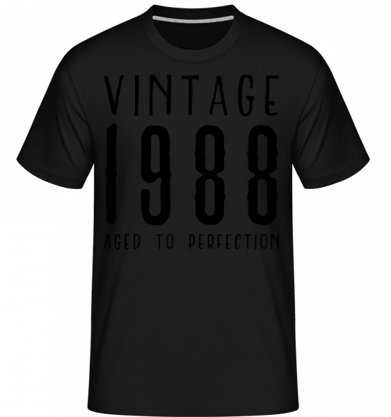 Klasická 1988 veku k dokonalosti -  Shirtinator tričko pre pánov - Čierna - Predné