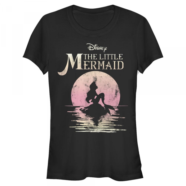Disney - Malá morská víla - Malá mořská víla Mermaid Moon - Dámske Tričko - Čierna - Predné