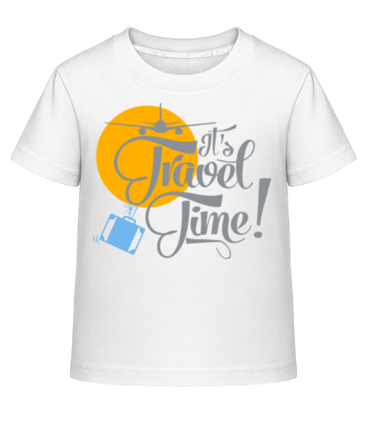Je Travel Time! - Detské Shirtinator tričko - Biela - Predné