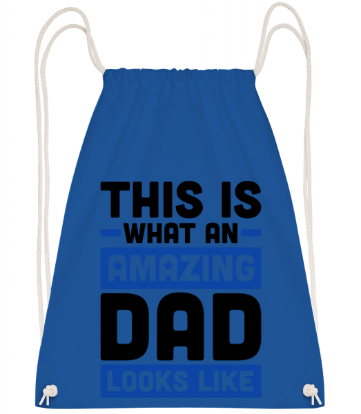 Amazing Dad - Drawstring batoh so šnúrkami - Kráľovská modrá - Predné