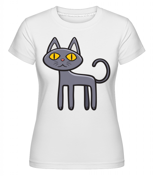 Spooky Cat -  Shirtinator tričko pre dámy - Biela - Predné