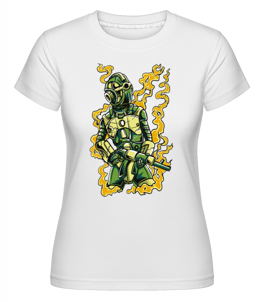 Robot Soldier -  Shirtinator tričko pre dámy - Biela - Predné