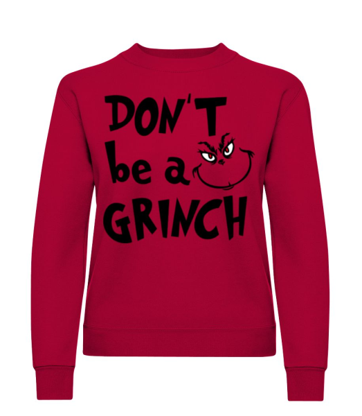 Don't Be A Grinch - Dámska mikina - Červená - Predné