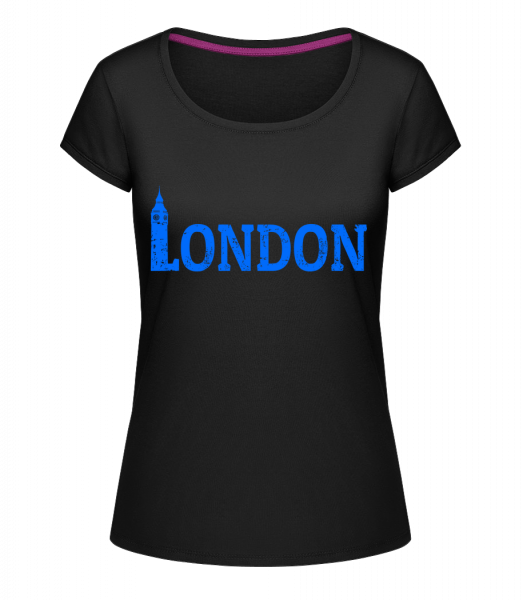 London UK - Megan dámske tričko s okrúhlym výstrihom - čierna - Predné