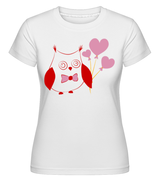láska Owl -  Shirtinator tričko pre dámy - Biela - Predné