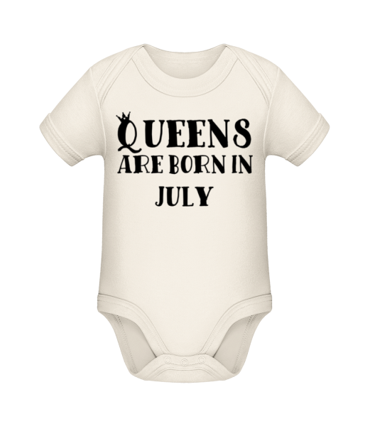 Queens sa rodí v júli - Bio body pre deti - Krémová - Predné