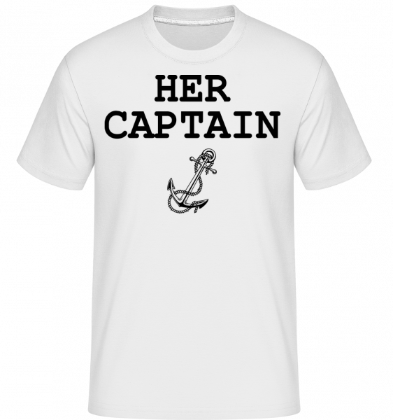 jej kapitán -  Shirtinator tričko pre pánov - Biela - Predné