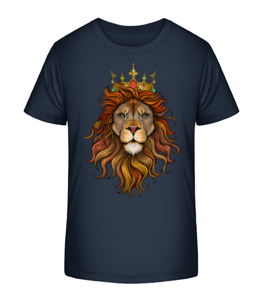 Leví kráľ - Detské bio tričko Stanley Stella - Namornícka modrá - Predné