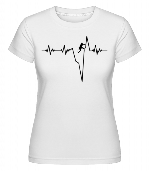 bouldering Heartbeat -  Shirtinator tričko pre dámy - Biela - Predné