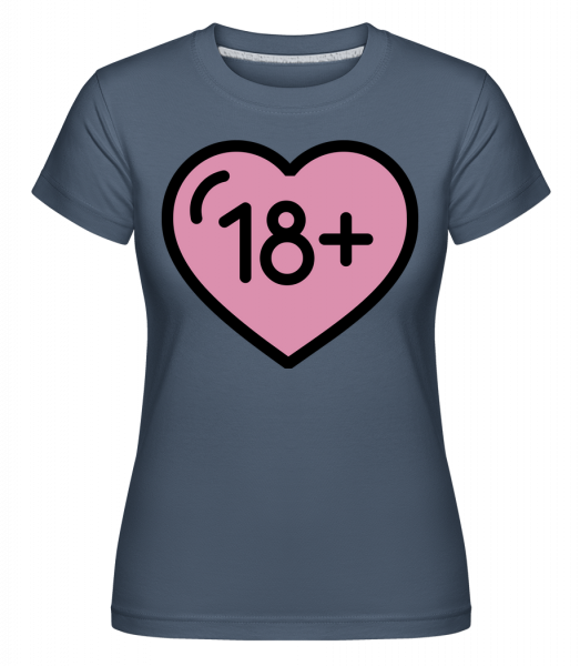 Láska 18+ Icon -  Shirtinator tričko pre dámy - Džínsovina - Predné