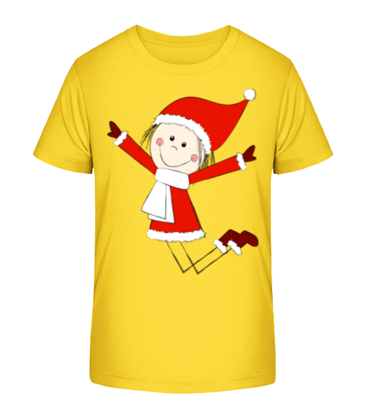 Christmas Girl - Detské bio tričko Stanley Stella - Žltá - Predné