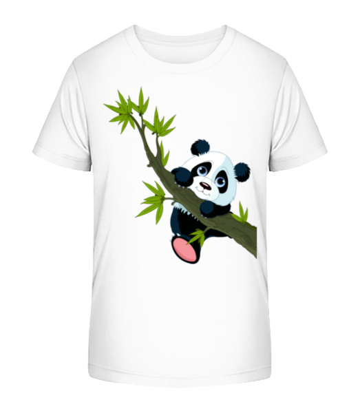Panda na vetve - Detské bio tričko Stanley Stella - Biela - Predné