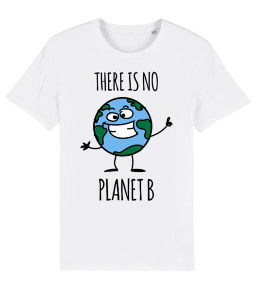 There Is No Planet B - Pánske bio tričko Stanley Stella - Biela - Predné