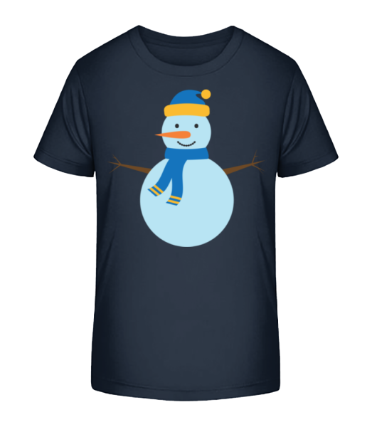 Snehuliak s Cap - Detské bio tričko Stanley Stella - Namornícka modrá - Predné