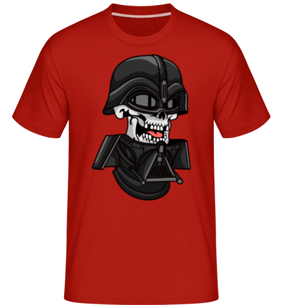 Darth Vader Skull -  Shirtinator tričko pre pánov - Červená - Predné